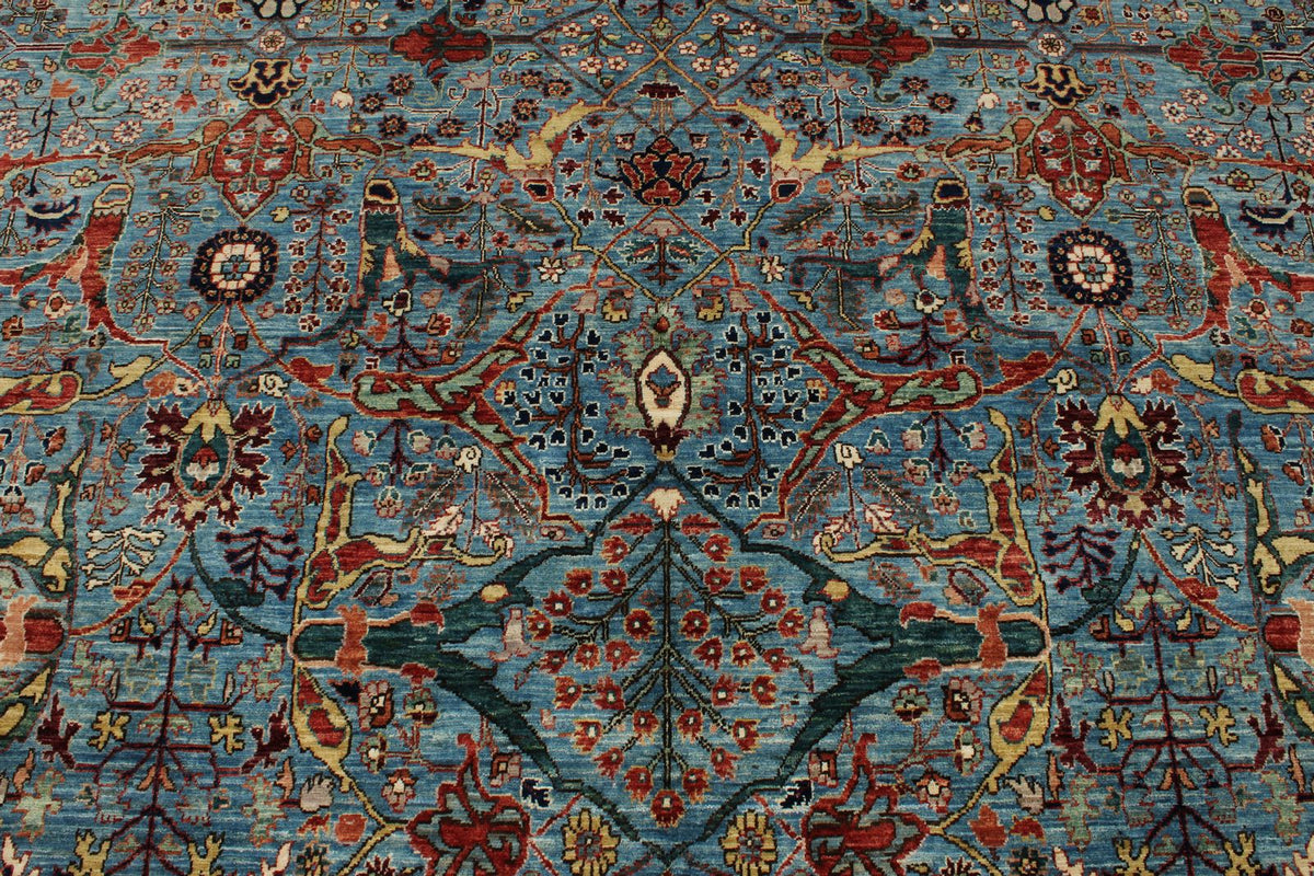 6x9 Blue and Multicolor Anatolian Traditional Rug