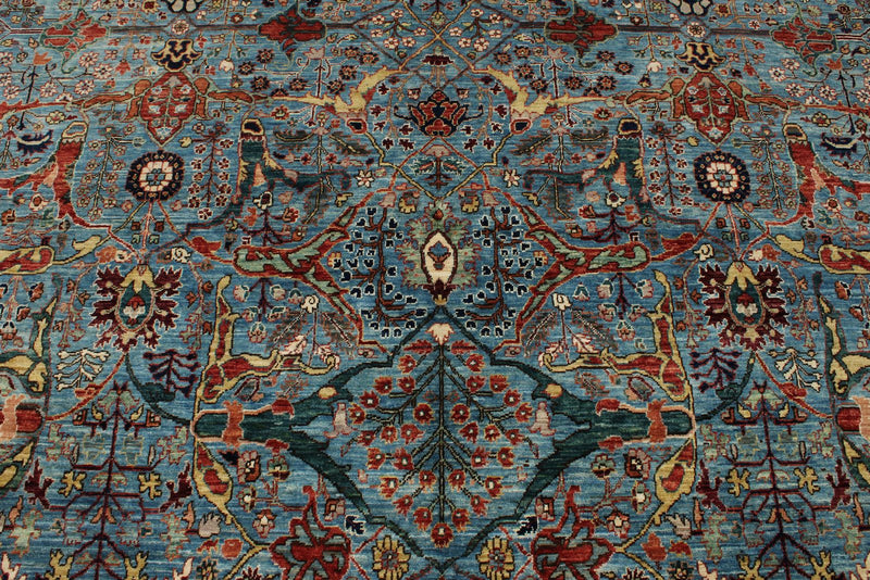 6x9 Blue and Multicolor Anatolian Traditional Rug
