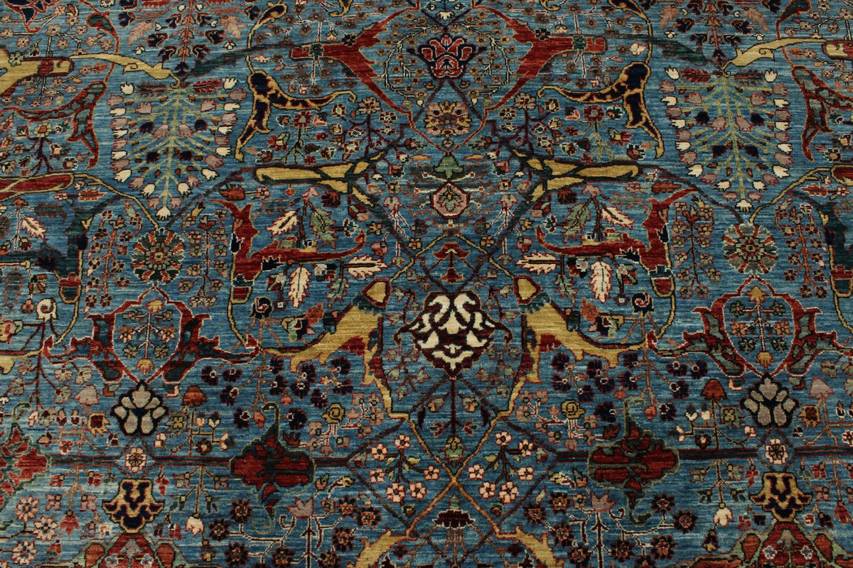 6x9 Blue and Multicolor Anatolian Traditional Rug