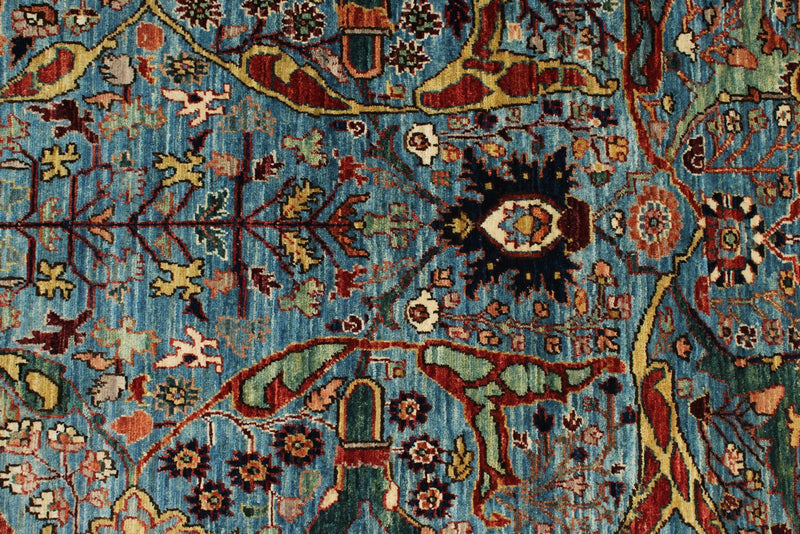 6x9 Blue and Multicolor Anatolian Traditional Rug