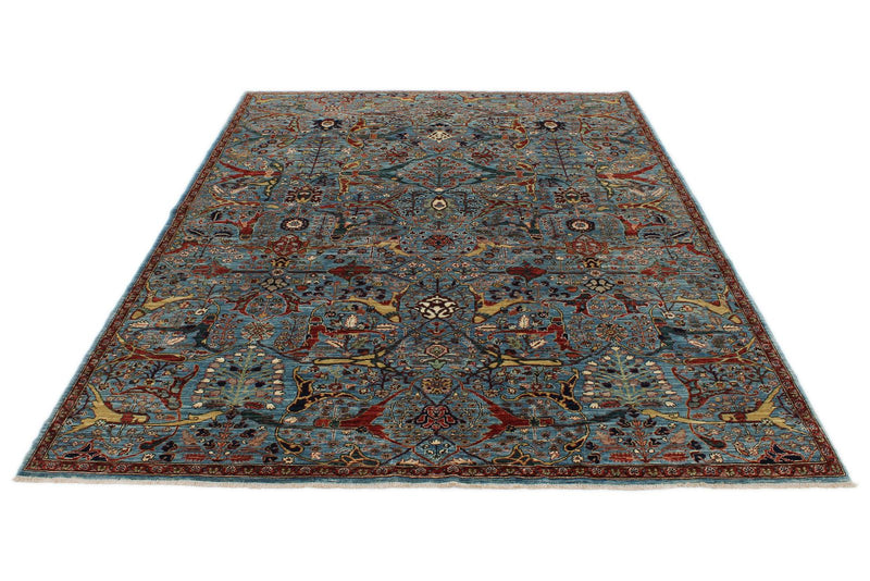 6x9 Blue and Multicolor Anatolian Traditional Rug