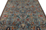 6x9 Blue and Multicolor Anatolian Traditional Rug