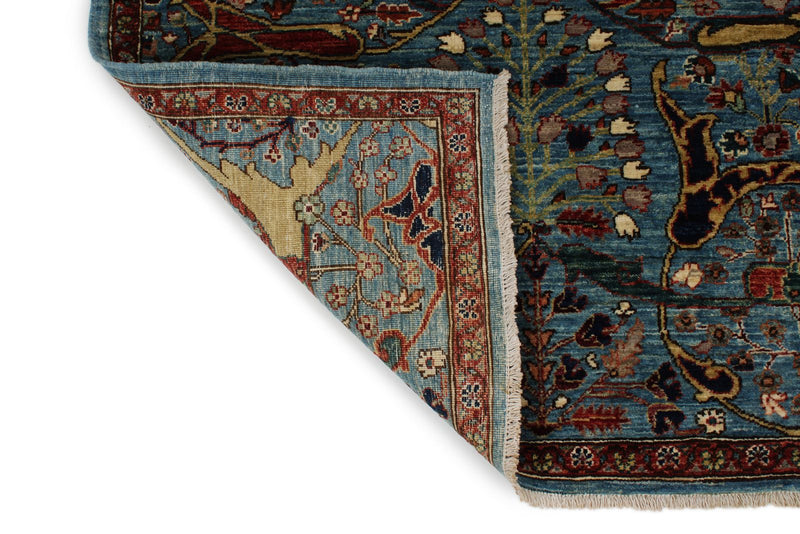 6x9 Blue and Multicolor Anatolian Traditional Rug