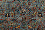 6x9 Blue and Multicolor Anatolian Traditional Rug