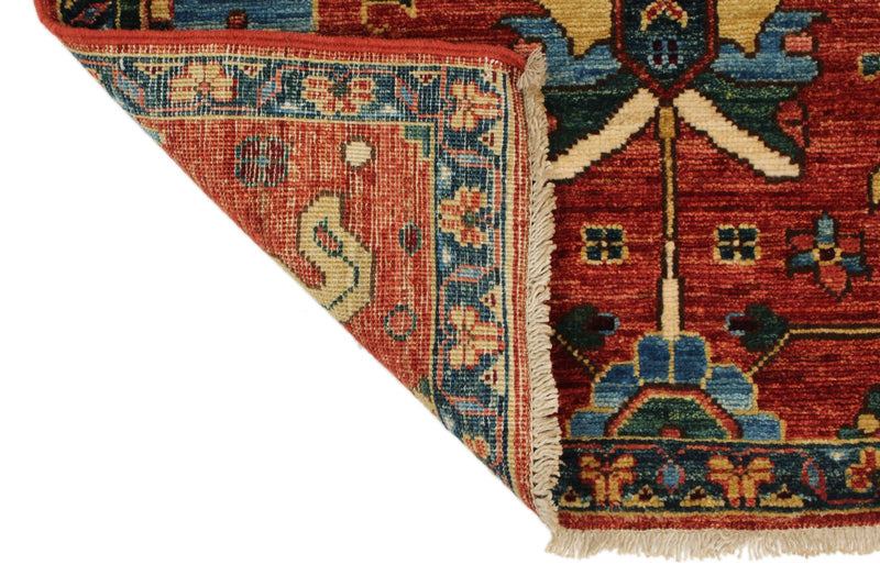 3x10 Red and Multicolor Anatolian Traditional Runner