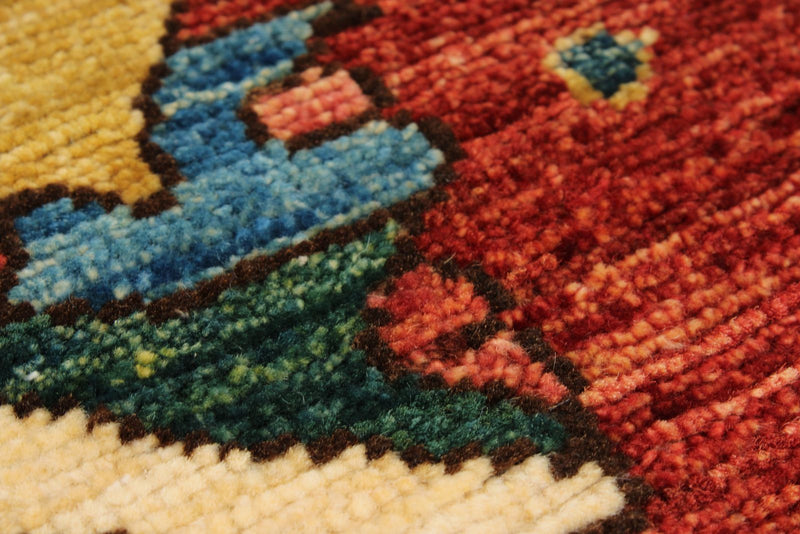 3x10 Red and Multicolor Anatolian Traditional Runner