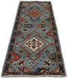 3x8 Blue and Multicolor Anatolian Traditional Runner