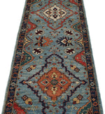 3x8 Blue and Multicolor Anatolian Traditional Runner