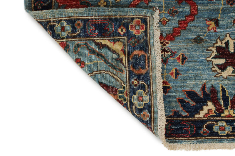 3x8 Blue and Multicolor Anatolian Traditional Runner