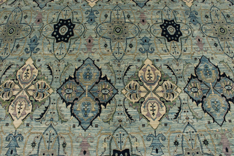 12x16 Light Blue and Light Blue Anatolian Traditional Rug