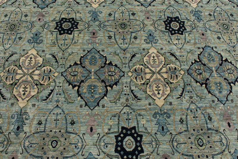 12x16 Light Blue and Light Blue Anatolian Traditional Rug