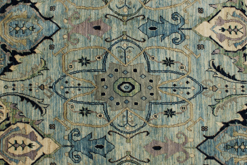 12x16 Light Blue and Light Blue Anatolian Traditional Rug