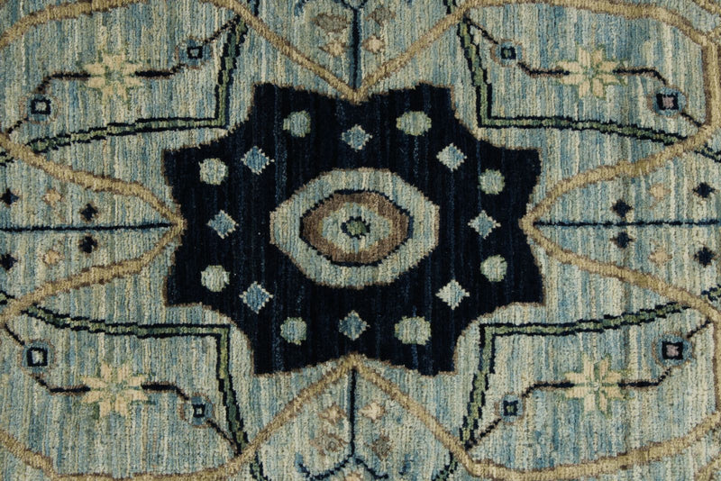 12x16 Light Blue and Light Blue Anatolian Traditional Rug