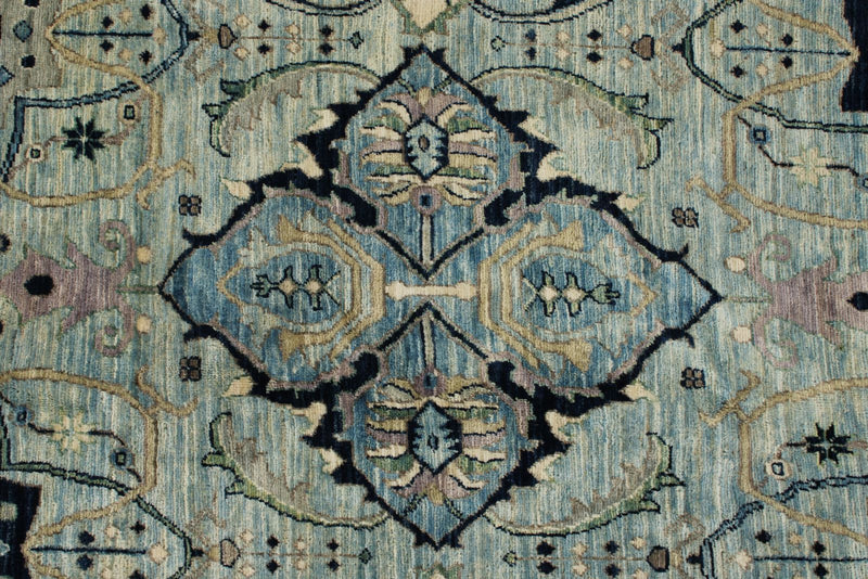 12x16 Light Blue and Light Blue Anatolian Traditional Rug