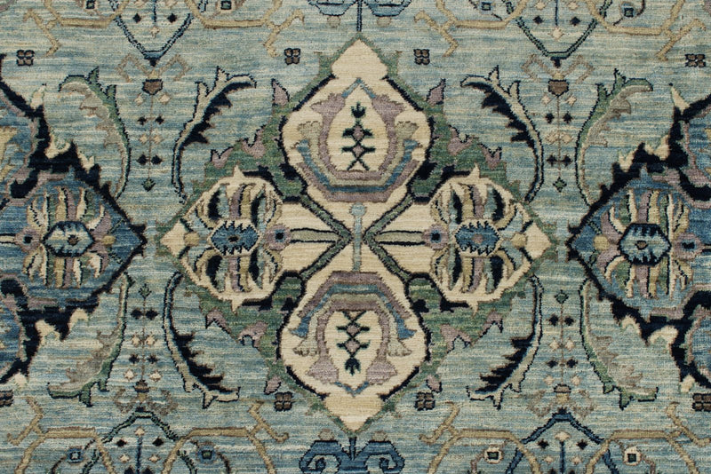 12x16 Light Blue and Light Blue Anatolian Traditional Rug