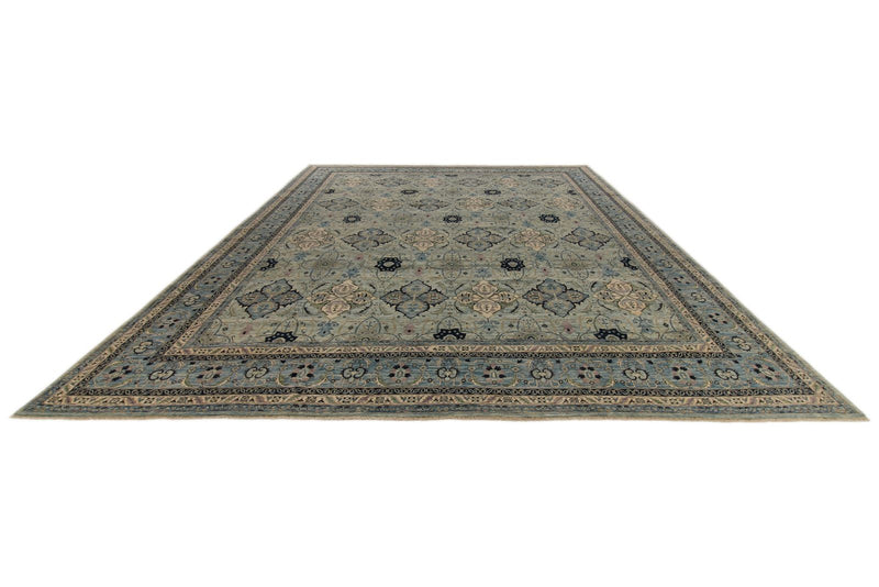 12x16 Light Blue and Light Blue Anatolian Traditional Rug