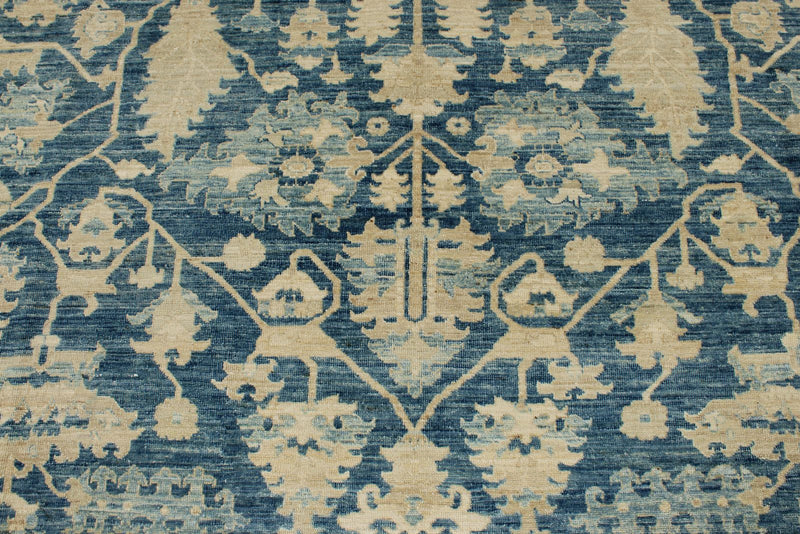 8x10 Light Blue and Ivory Anatolian Traditional Rug