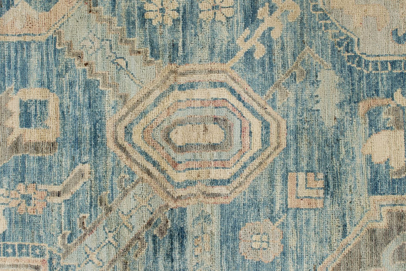 8x10 Light Blue and Ivory Anatolian Traditional Rug