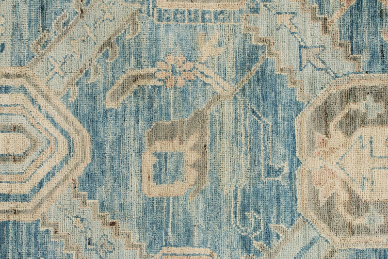 8x10 Light Blue and Ivory Anatolian Traditional Rug