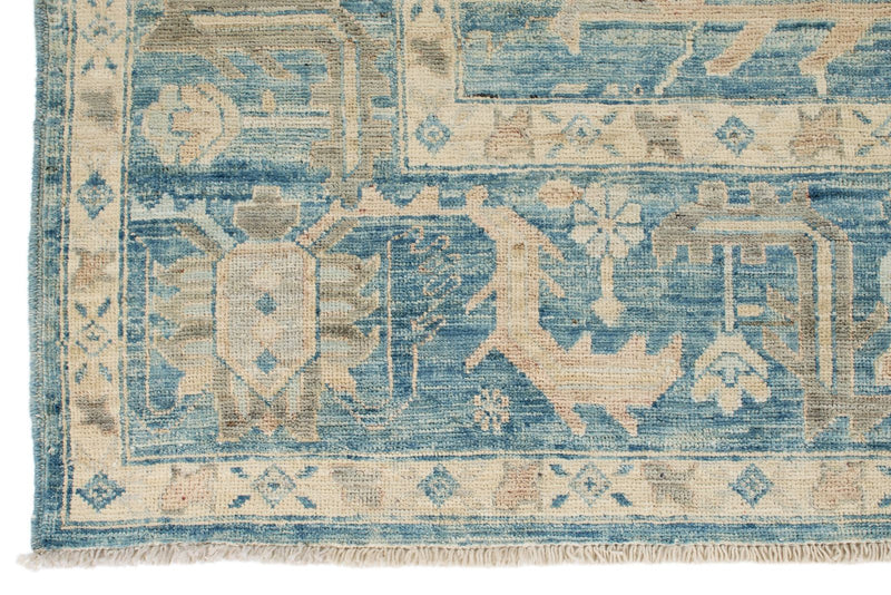 8x10 Light Blue and Ivory Anatolian Traditional Rug