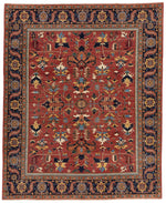 8x10 Red and Navy Anatolian Traditional Rug