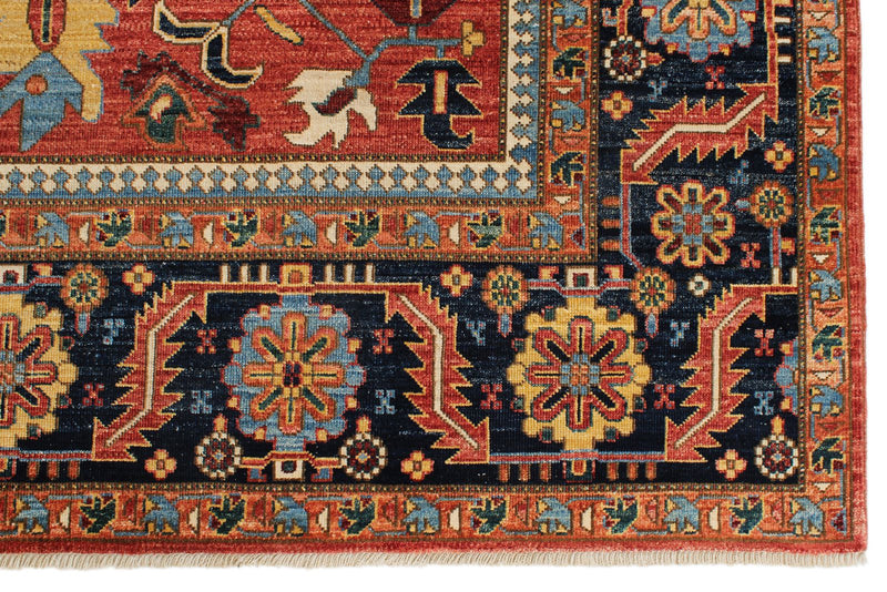 8x10 Red and Navy Anatolian Traditional Rug