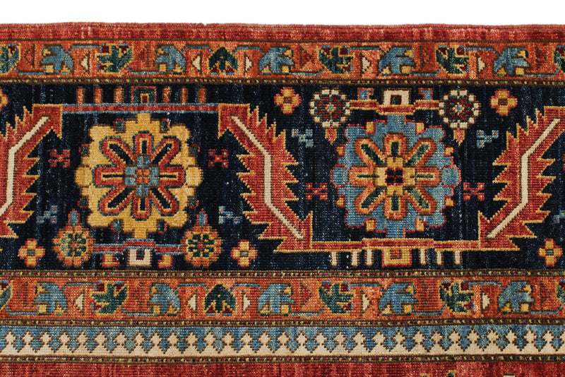 8x10 Red and Navy Anatolian Traditional Rug