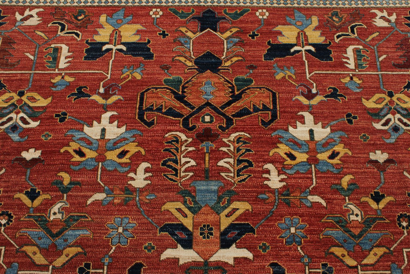 8x10 Red and Navy Anatolian Traditional Rug