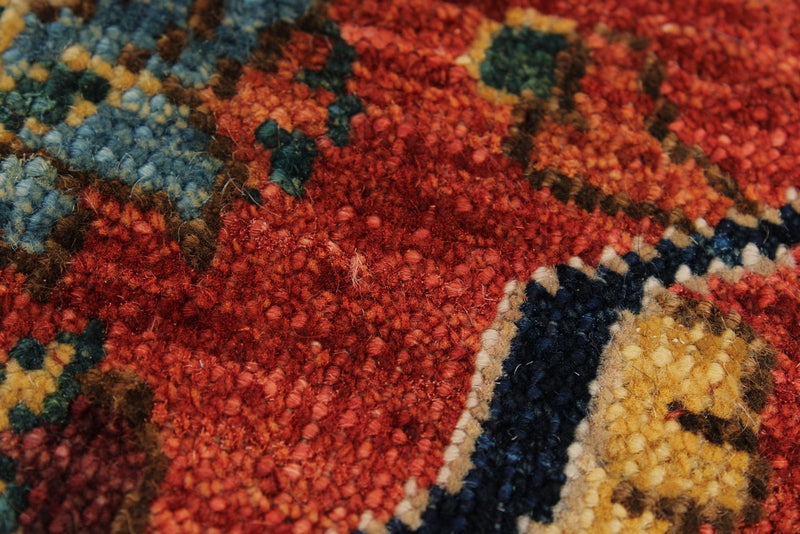 8x10 Red and Multicolor Traditional Rug