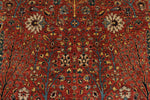 8x10 Red and Multicolor Traditional Rug