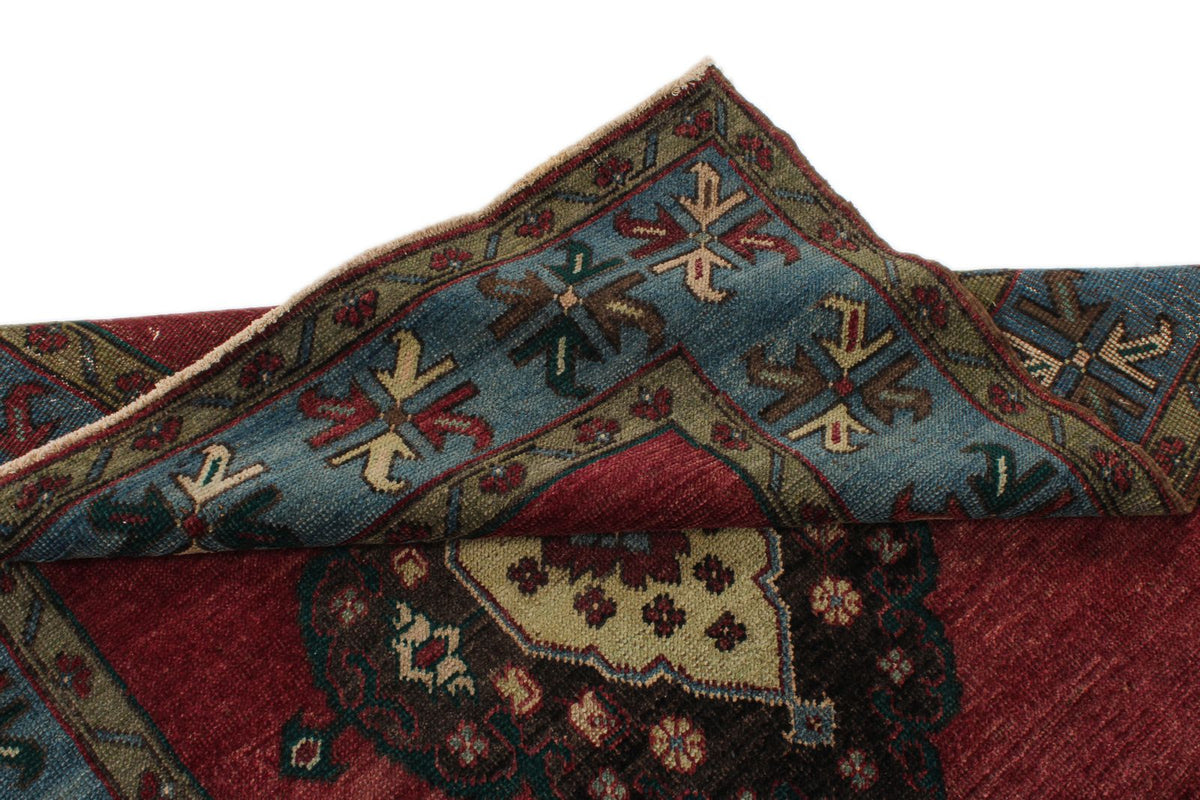 5x13 Red and Blue Turkish Tribal Runner