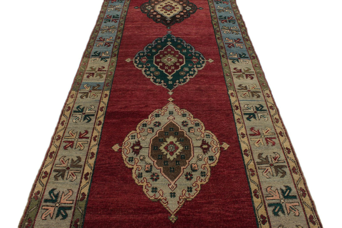 5x13 Red and Blue Turkish Tribal Runner