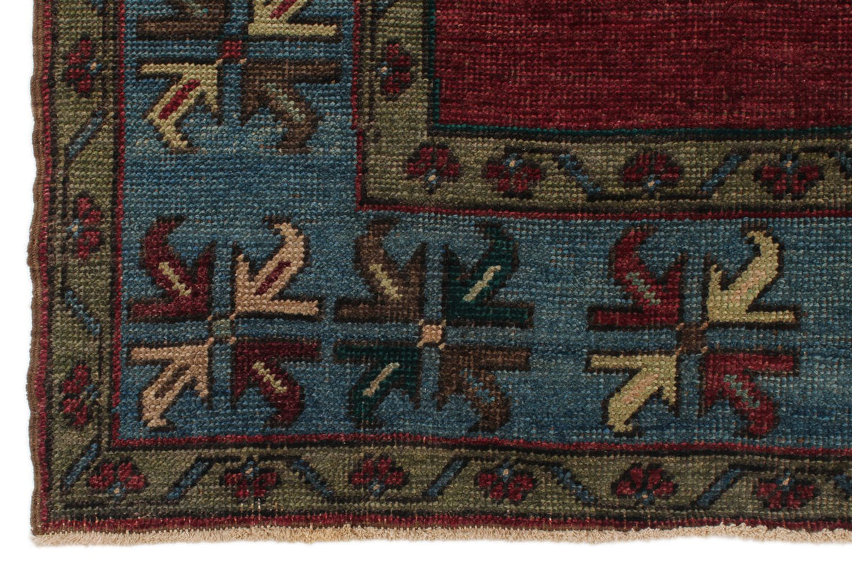 5x13 Red and Blue Turkish Tribal Runner