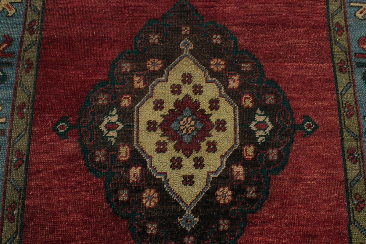 5x13 Red and Blue Turkish Tribal Runner