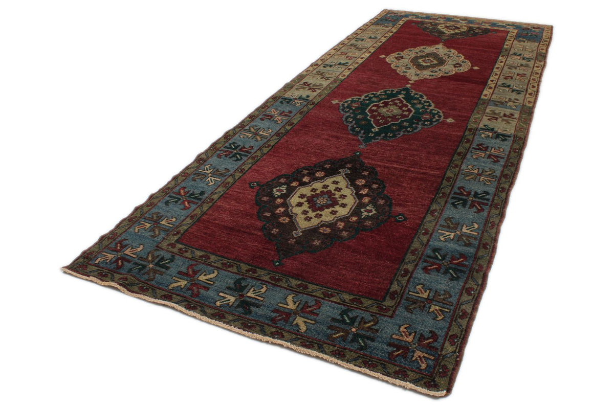 5x13 Red and Blue Turkish Tribal Runner