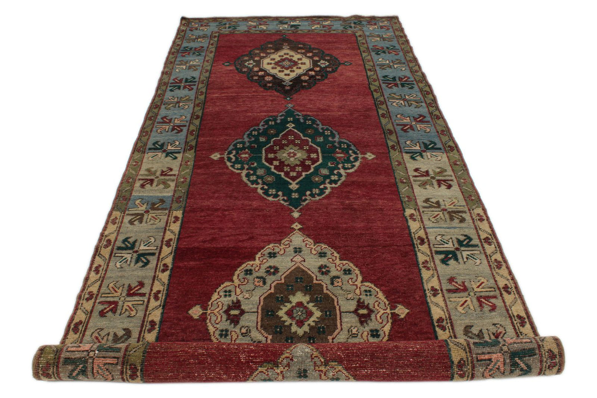5x13 Red and Blue Turkish Tribal Runner