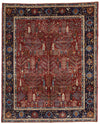 8x10 Red and Navy Traditional Rug