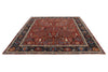 8x10 Red and Navy Traditional Rug