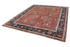 8x10 Red and Navy Traditional Rug