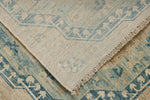 8x10 Light Blue and Beige Turkish Tribal Rug