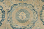 8x10 Light Blue and Beige Turkish Tribal Rug