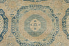 8x10 Light Blue and Beige Turkish Tribal Rug