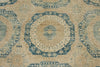 8x10 Light Blue and Beige Turkish Tribal Rug