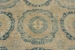 8x10 Light Blue and Beige Turkish Tribal Rug