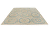 8x10 Light Blue and Beige Turkish Tribal Rug