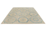 8x10 Light Blue and Beige Turkish Tribal Rug