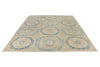 8x10 Light Blue and Beige Turkish Tribal Rug