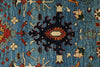 3x10 Light Blue and Navy Anatolian Traditional Runner