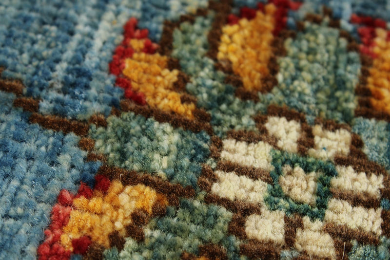 3x10 Light Blue and Navy Anatolian Traditional Runner