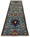 3x10 Light Blue and Navy Anatolian Traditional Runner